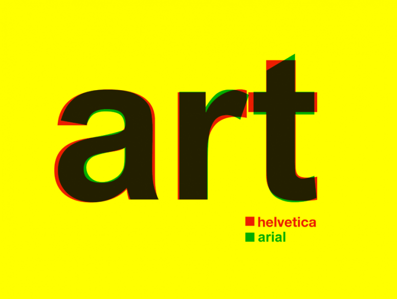Helvética VS Arial
